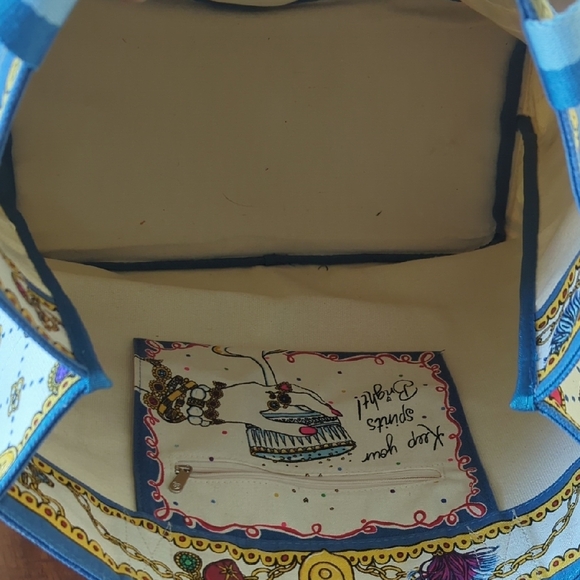 Brighton Jewel-Embellished Design Canvas Tote - Picture 7 of 8